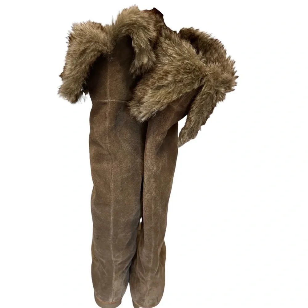 Sam Edelman | S-Orlando Knee High Faux Fur Suede Leather‎ Boots 7